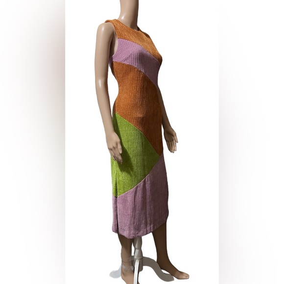 Hutch Jordy Dress Copper Colorblock Chenille Knit Dress Size S NWoT - Picture 8 of 16